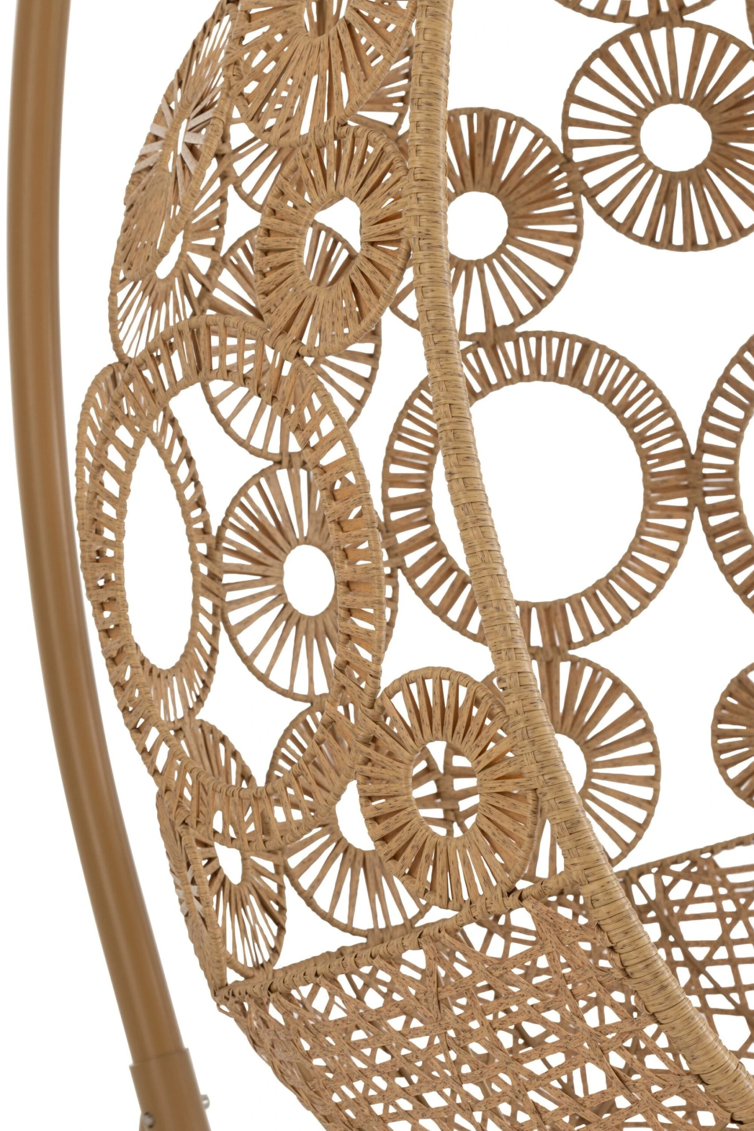 Hangstoel+kussens Bula Metaal/riet Beige 6 Hangstoel+kussens Bula Metaal/riet Beige - Afbeelding 6