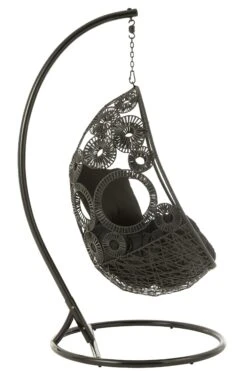 Hangstoel+kussens Bula Metaal/riet Zwart 19 Hangstoel+kussens Bula Metaal/riet Zwart -TuinVibes Verkoop 20726 3 da1b