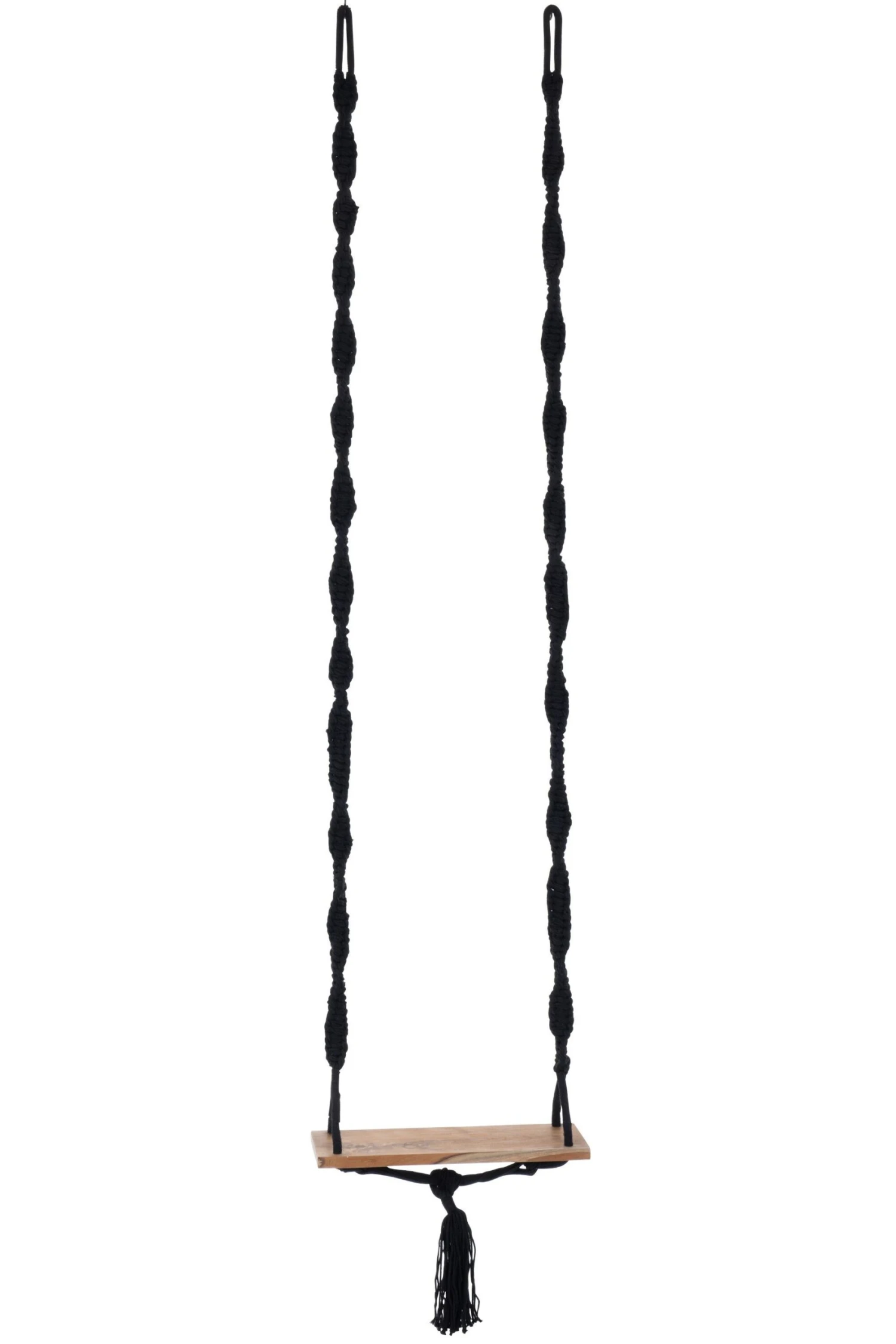 Schommel Katoen/alabasia Hout Zwart 1 Schommel Katoen/alabasia Hout Zwart