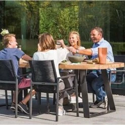 Tuintafel Sienna 100 X 250 - Donkergrijs/teak