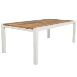 Verlengbare Tuintafel Lugano 220/330 - Wit/teak