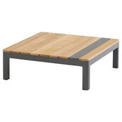 Salontafel Voor Buiten Meridane 79x79cm - Antraciet/bruin -TuinVibes Verkoop 90800 01 65c2