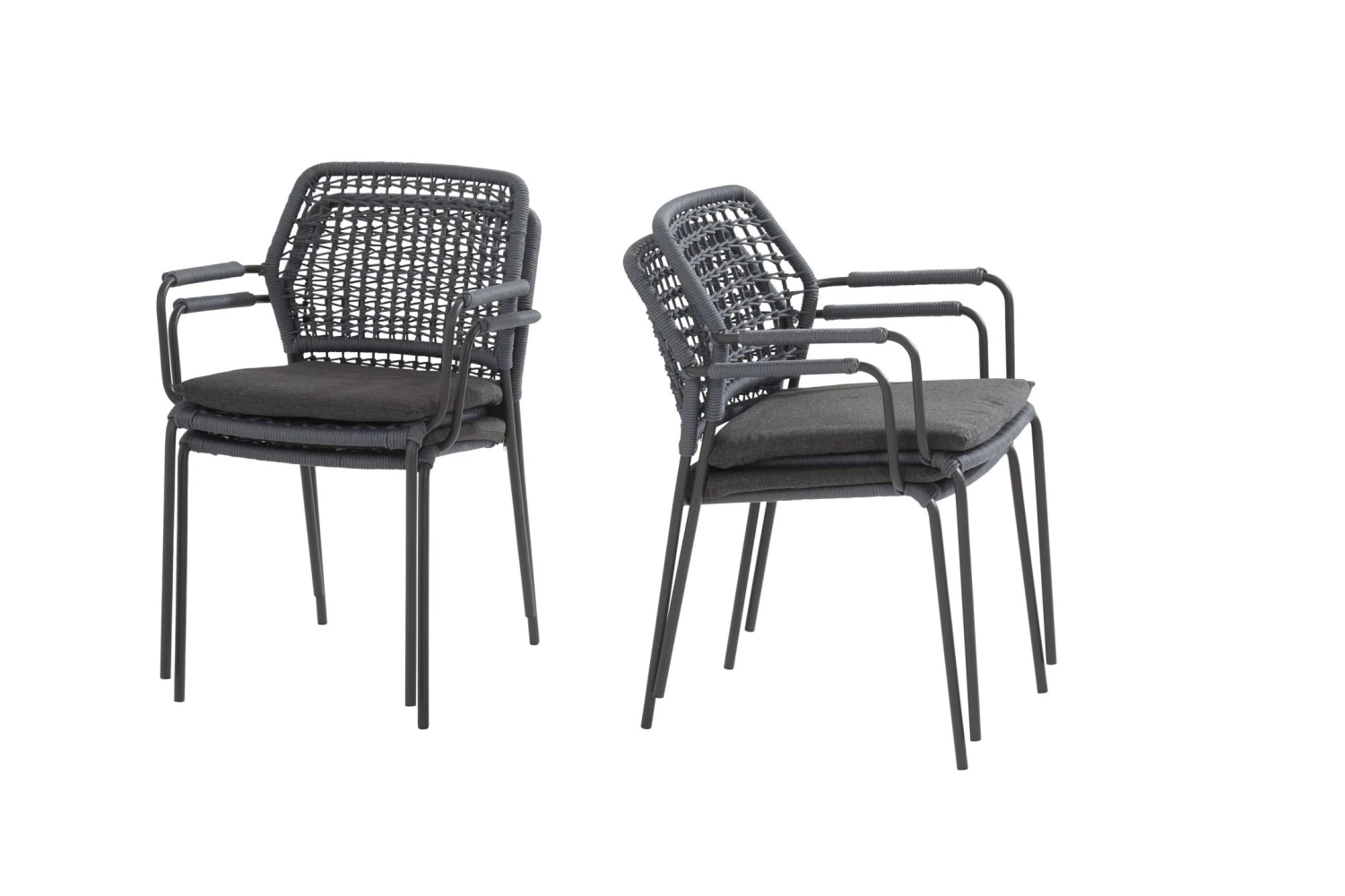 Tuinstoel Bartus - Blauw/antraciet 4 Tuinstoel Bartus - Blauw/antraciet - Afbeelding 4