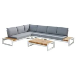 Salontafel Voor Buiten Plata 120x65cm - Teak/wit -TuinVibes Verkoop 91245 91246 91247 91248 a751