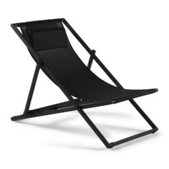 Strandstoel Mallorca - Antraciet/zwart