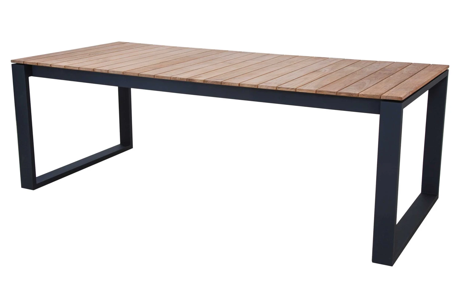 Tuintafel Matisse 220x100 - Zwart/teak 2 Tuintafel Matisse 220x100 - Zwart/teak - Afbeelding 2