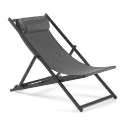 Strandstoel Danira - Antraciet/zilvergrijs