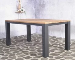 Tuintafel Bizon 240x100 - Bruin/zwart -TuinVibes Verkoop Boston teak tafel 240cm T310 4 11bf