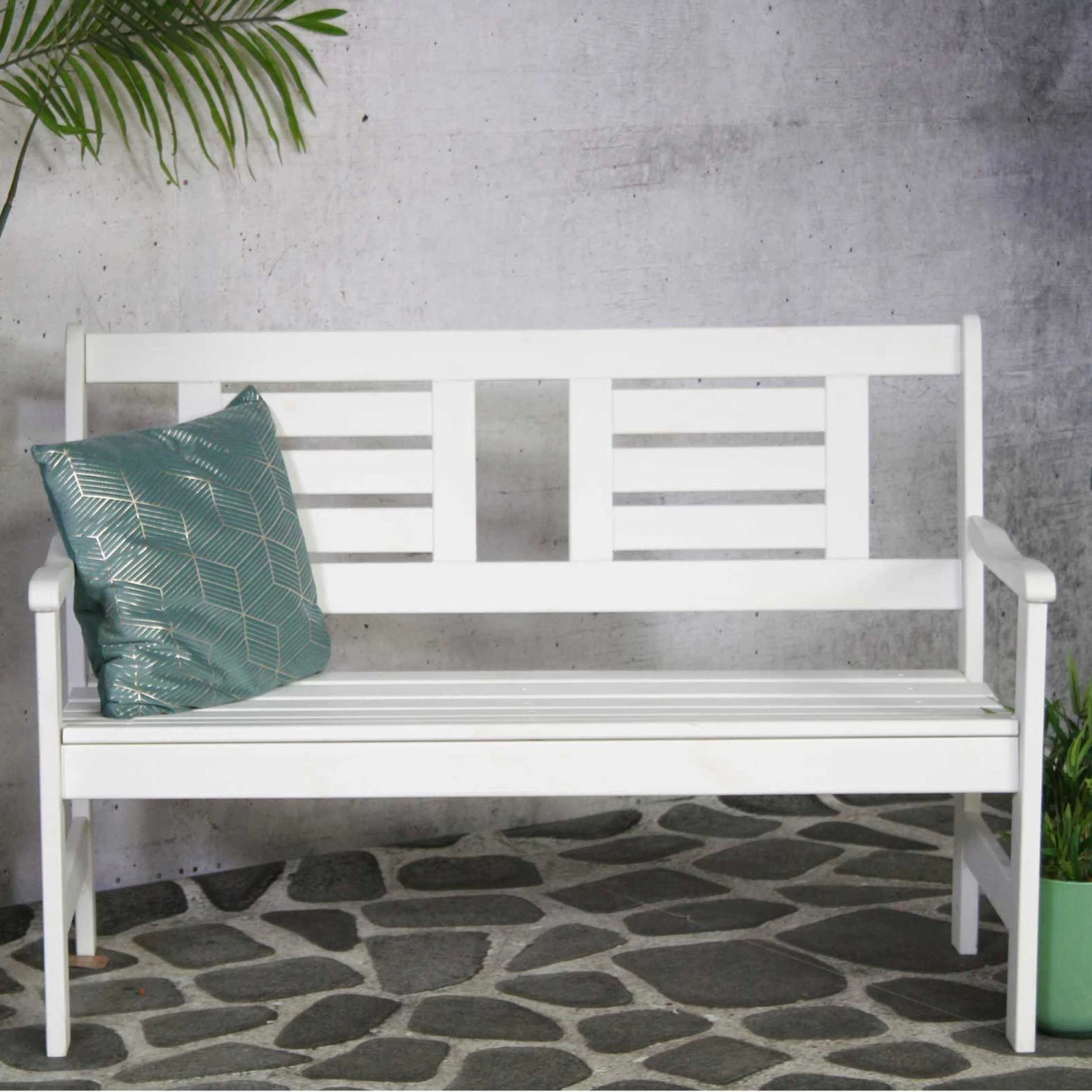 2-zits Tuinbank Calais - Wit 1 2-zits Tuinbank Calais - Wit