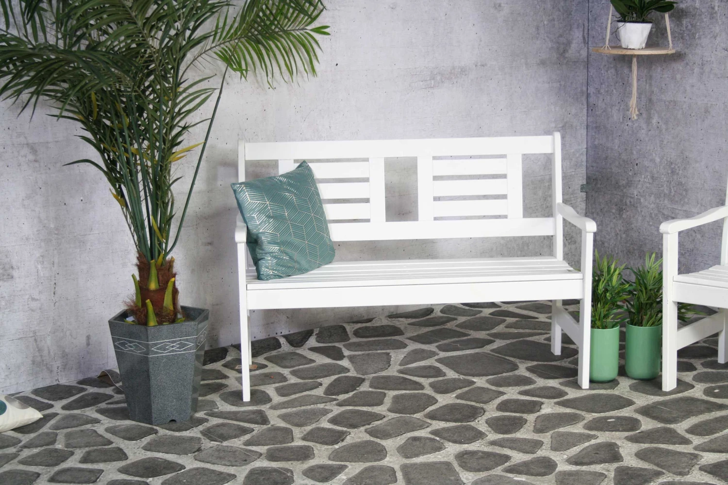 2-zits Tuinbank Calais - Wit 4 2-zits Tuinbank Calais - Wit - Afbeelding 4