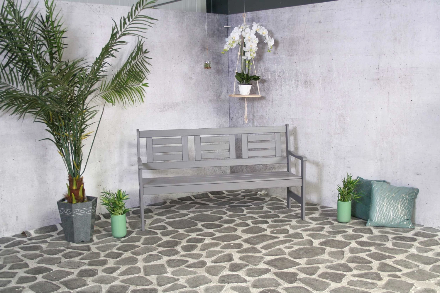 3-zits Tuinbank Calais - Grijs 2 3-zits Tuinbank Calais - Grijs - Afbeelding 2