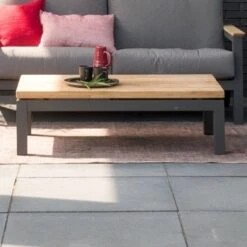 Salontafel Voor Buiten Acilo 120x75cm - Teak/aluminium