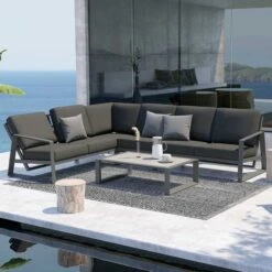 Salontafel Voor Buiten Lida 120x75cm - Keramiek/antraciet -TuinVibes Verkoop Dazzling modular corner set d515