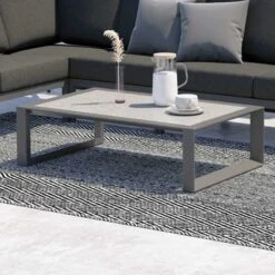 Salontafel Voor Buiten Lida 120x75cm - Keramiek/antraciet