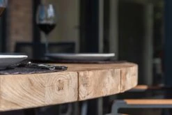 Tuintafel Margarite Ø160 - Zwart/teak -TuinVibes Verkoop Gescova sept19 50 b5b0