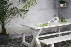 Picknicktafel Nick - Wit -TuinVibes Verkoop J655 W Jonas Picknickbank Wit 3 e881