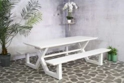 Picknicktafel Nick - Wit -TuinVibes Verkoop J655 W Jonas Picknickbank Wit 4 6f1c