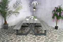 Picknicktafel Nick - Grijs -TuinVibes Verkoop J655 Jonas Picknickbank 2 8449