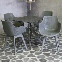 Tuintafel Jelle 80x80 - Grijs