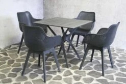 Tuinstoel Jelle - Antraciet -TuinVibes Verkoop Jasper tafel80x80CM antraciet 2406T DA 3 52c3