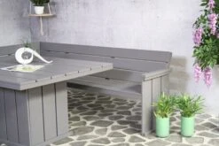 Tuintafel Brest Vierkant 118x118cm - Grijs -TuinVibes Verkoop Marseille Hoekset K4030 K4010 3 46ad