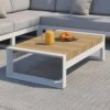 Salontafel Voor Buiten Plata 120x65cm - Teak/wit