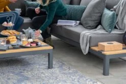 Salontafel Voor Buiten Meridane 79x79cm - Antraciet/bruin -TuinVibes Verkoop Meridien corner 02 1d06