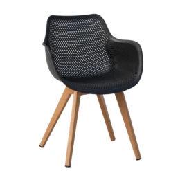 Tuinstoel Castro Met Geperforeerde Zitting - Zwart -TuinVibes Verkoop Ontwerp zonder titel 100 babb