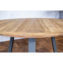 Tuintafel Dalisha Ø150 Cm - Zwart/teakhout -TuinVibes Verkoop Ontwerp zonder titel 3 b326