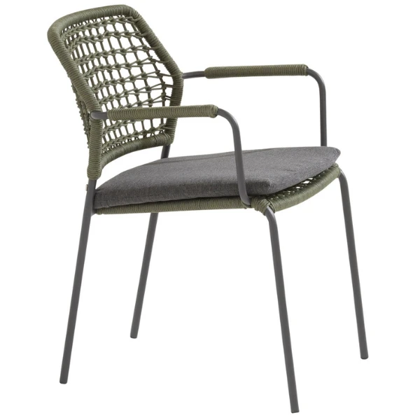 Tuinstoel Bartus - Groen/antraciet 2 Tuinstoel Bartus - Groen/antraciet - Afbeelding 2