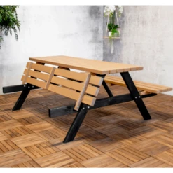 Picknicktafel Jacky Met Inklapbare Zittingen 180 Cm - Grenen/zwart -TuinVibes Verkoop Ontwerp zonder titel 75 1ae7