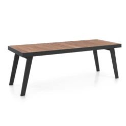 Tuintafel Corsica 220cm - Zwart/teak