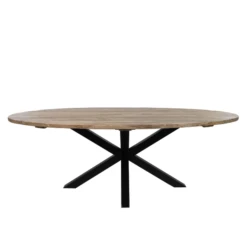 Tuintafel Samoa 220x110cm Teakhout - Naturel/zwart