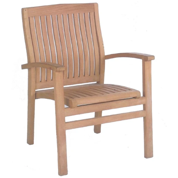 Tuinstoel Elizabeth Stapelbaar - Teakhout 1 Tuinstoel Elizabeth Stapelbaar - Teakhout