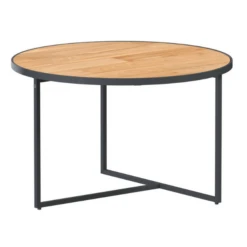 Salontafel Voor Buiten Strata 73cm Teakhout En Staal - Naturel/antraciet