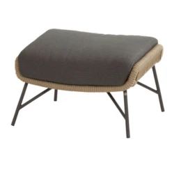 Voetbankje Mambo Rvs En Olefin - Taupe/antraciet