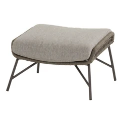 Voetbankje Babille Aluminium En Olefin - Grijs