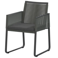 Tuinstoel Ortwin Rvs En Polypropyleen - Antraciet