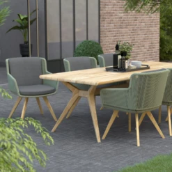 Tuinstoel Flor Teak En Polypropyleen - Naturel/groen -TuinVibes Verkoop Ontwerp zonder titel 2022 03 31T134304.034 5060