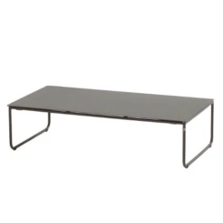 Salontafel Voor Buiten Dale 110x60cm Aluminium En Rvs - Antraciet