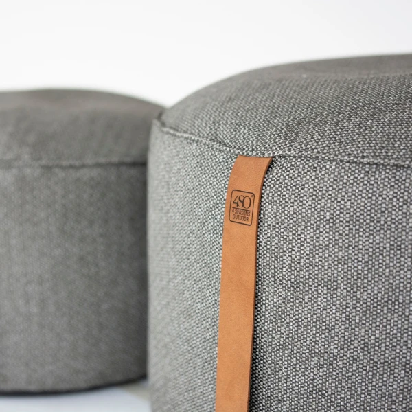 Poef Voor Buiten Fontaine 58cm Olefin - Antraciet 2 Poef Voor Buiten Fontaine 58cm Olefin - Antraciet - Afbeelding 2