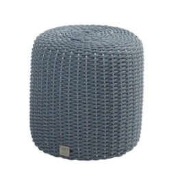 Poef Voor Buiten Macca 40cm Polypropyleen - Blauw