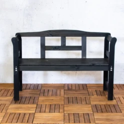 Tuinbank Met Rugleuning Walt - Zwart