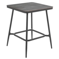 Bartafel Basile Voor Buiten 90x90cm HPL - Antraciet