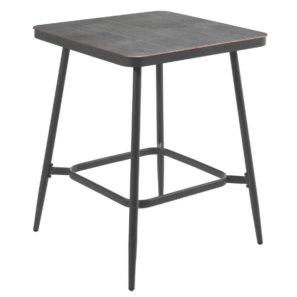 Bartafel Basile Voor Buiten 90x90cm HPL - Antraciet 1 Bartafel Basile Voor Buiten 90x90cm HPL - Antraciet