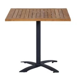 Tuintafel Mexim 80x80cm - Bruin/zwart -TuinVibes Verkoop T1026 Dorian alu teak bistro table 1 c197