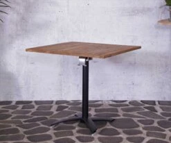 Tuintafel Mexim 80x80cm - Bruin/zwart