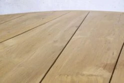 Ronde Tuintafel Elva ø130cm - Naturel/zwart -TuinVibes Verkoop T508 AL Malta met alu poot 3 398f