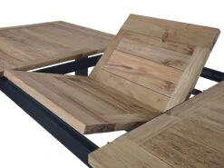Verlengbare Tuintafel Dalore - Zwart/naturel -TuinVibes Verkoop T861 Aberdeen teak extension table 2 9d65