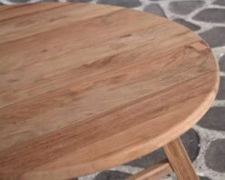 Bijzettafeltje Wyatt Ø80 Voor Buiten - Teak -TuinVibes Verkoop Woody teak sidetable 80cm T578 3 e241